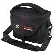 FOSOTO DSLR Camera Case Bag Compatible for Nikon D3400 D5500 D5600 D7200 D810 D750 D610 D60,Canon EOS T3 T4i T5i T6 T7 T7i SL1,Fuji X-T3 and More