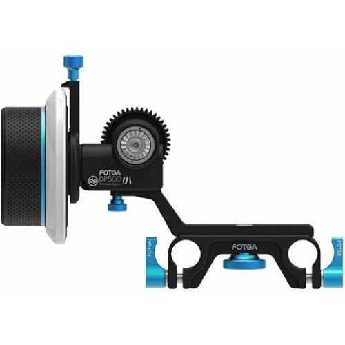  Fotga Upgraded DP500 III Dampen 15mm Rail Lens Follow Focus Puller for All DSLR Video Cinema Camcorder Cameras Blackmagic BMCC BMPCC 5DIV Sony A7S A7 A7S III A9 GH5s GH6 D500 R5C R6 R10 C300 C500 FS7