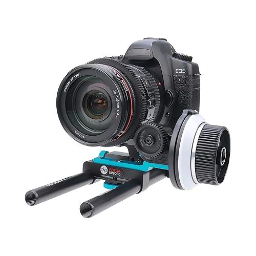  FOTGA DP3000 M1 15mm Rail DSLR Follow Focus Puller with Flexible Gear Belt for DSLR HDSLR DV 5D II III IV 6D 7D 70D 60D EOS R RP R5 R6 A7 A7R A7S II III A9 GH4/5/5s GH6 Z6 Z7II Z8