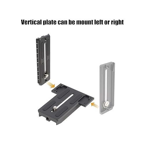  Fotga L-Shape Bracket Vertical Camera Quick Release Mount Plate for Zhiyun Crane 2 3 LAB Weebill 2 3 Weebill-S for DJI Ronin SC2 RS2 Gimbal Stabilizer Compatible with Manfrotto Tripod Ball Head