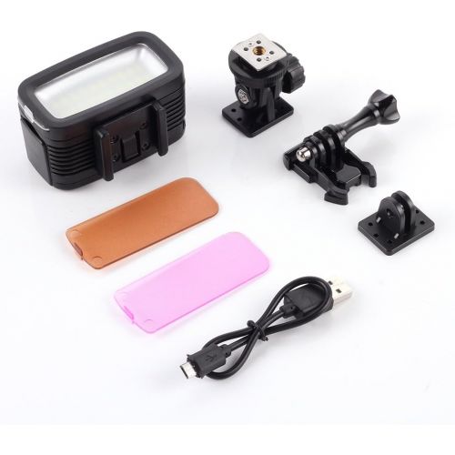  FOTGA 40m Unterwasser Wasserdichte Tauchen Video LED Nacht Licht fuer GoPro Hero 3 4 Camera