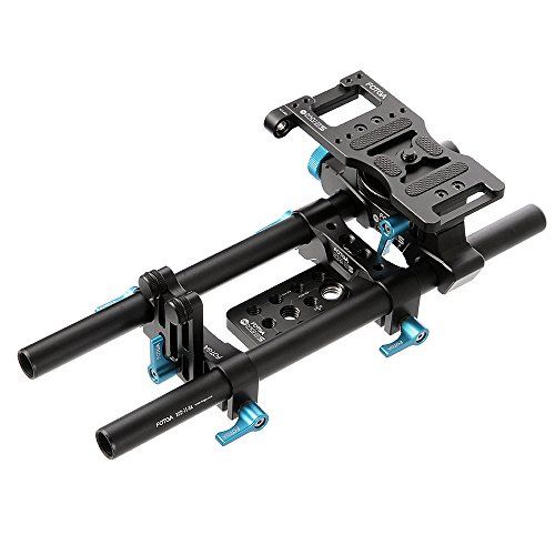  Fotga DP500 IIS 15mm Rod Rail Rig with Cheese Baseplate and Lens Support 15mm Rod Clamp for Follow Focus Matte Box Film Photography Canon Nikon Sony Pentax Fujifilm Olympus DSLR Ca