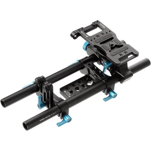  Fotga DP500 IIS 15mm Rod Rail Rig with Cheese Baseplate and Lens Support 15mm Rod Clamp for Follow Focus Matte Box Film Photography Canon Nikon Sony Pentax Fujifilm Olympus DSLR Ca