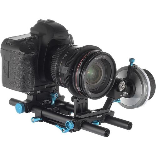  Fotga DP500 IIS 15mm Rod Rail Rig with Cheese Baseplate and Lens Support 15mm Rod Clamp for Follow Focus Matte Box Film Photography Canon Nikon Sony Pentax Fujifilm Olympus DSLR Ca