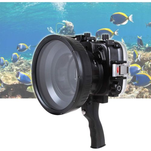  Fotga Seafrogs 40m/130ft Underwater Waterproof Housing Case for Fujifilm X-T30 Camera with 18-55mm 16mm-50mm Lens + Hand Handle Grip w/Shutter Release Button