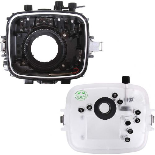  Fotga Seafrogs 40m/130ft Underwater Waterproof Housing Case for Fujifilm X-T30 Camera with 18-55mm 16mm-50mm Lens + Hand Handle Grip w/Shutter Release Button