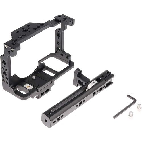  Fotga Aluminum Protective Video Camera Cage Stabilizer with Top Handle Grip for Nikon Z6 Z7 Mirrorless Camera,Multiple 1/4 3/8 Screw Mount