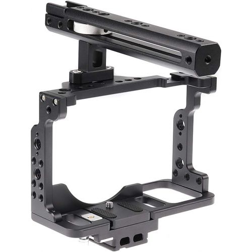  Fotga Aluminum Protective Video Camera Cage Stabilizer with Top Handle Grip for Nikon Z6 Z7 Mirrorless Camera,Multiple 1/4 3/8 Screw Mount