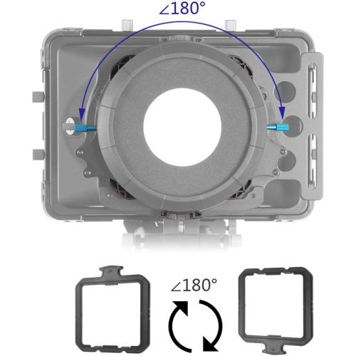  Fotga DP3000 M3 4x4 Swing-Away Matte Box for 15mm Rail Follow Focus Rig DSLR Mirrorless Camera Canon EOS R EOS-1D X 5D 5DS R 6D 7D II III IV Nikon Z6 Z7 D5 D850 Sony A7 A7R A7S II