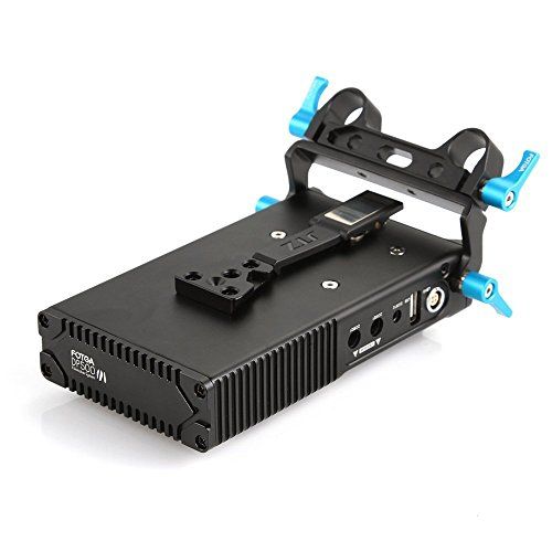  Fotga DP500 15mm Rail V-Mount Power Supply BP Battery Plate & Charger for Sony A7/A7R/A7S A9 II III IV Panasonic Canon EOS 5D 6D 7D II III Nikon DSLR Z6 Z7 II Camera Monitor Blackm