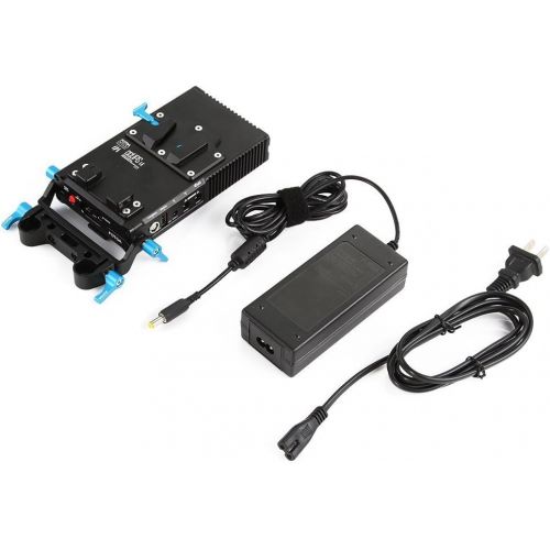  Fotga DP500 15mm Rail V-Mount Power Supply BP Battery Plate & Charger for Sony A7/A7R/A7S A9 II III IV Panasonic Canon EOS 5D 6D 7D II III Nikon DSLR Z6 Z7 II Camera Monitor Blackm