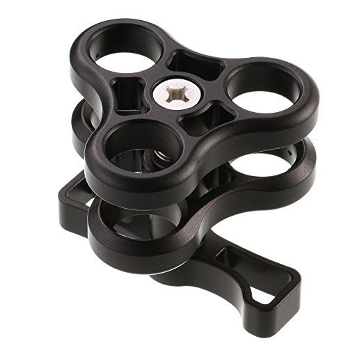  Fotga 1 Ball Clamp 3 Mount Hole for Diving Underwater Camera Arm Tray GoPro LED Light