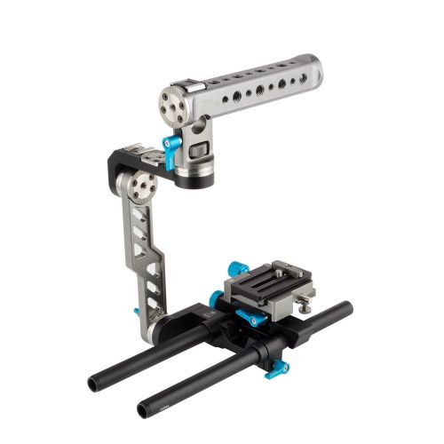  FOTGA Fotga DP500III Transformable Handle C Cage Kit with 15mm Rod Quick Release Plate and Shoulder Pad for Blackmagic BMCC BMPCC 5DII III A7 A7S A7R2 A7RM2 GH3 GH4 7D D7000 D7100 D750 D