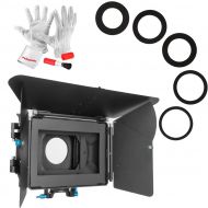 FOTGA Fotga DP500 Mark III Matte Box Sunshade with Pergear Clean Kit for BMPCC BMCC 5D2 5D3 A7 A7S A7R II D500 GH4 FS700 - 15mm Rod