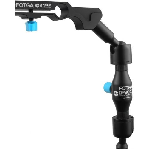  FOTGA DP3000 Adjustable Front Handle Hand Grip Clamp Block for 15mm Rod DSLR Rig, Lockable in The Required Position and 4 Ponits Free to Adjust The Angle