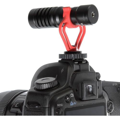  FOTGA Video Camera Cage Handle Rig + 49-LED Light + BOYA BY-MM1 Microphone for Smart Phone