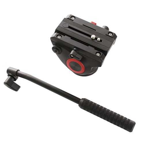  FOTGA Fotga Pro Photography Video Fluid Head Drag Tilt Hydraulic Damping Base Diameter 62mm2.44 with Quick Release Plate for Canon Nikon Sony DSLR Tripod Monopod Slider Rail