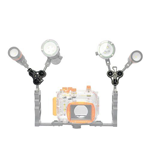  FOTGA Fotga 1 Ball Clamp 3 Mount Hole for Diving Underwater Camera Arm Tray GoPro LED Light