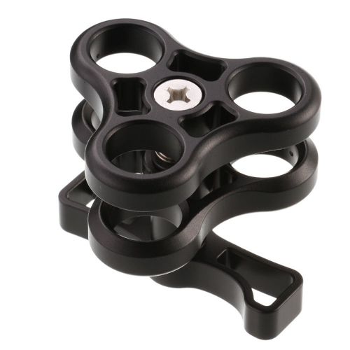  FOTGA Fotga 1 Ball Clamp 3 Mount Hole for Diving Underwater Camera Arm Tray GoPro LED Light