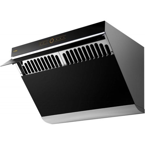  FOTILE JQG7501 30 Range Hood Under Cabinet Kitchen Stainless Steel Wall Mount with LED Light (Black)