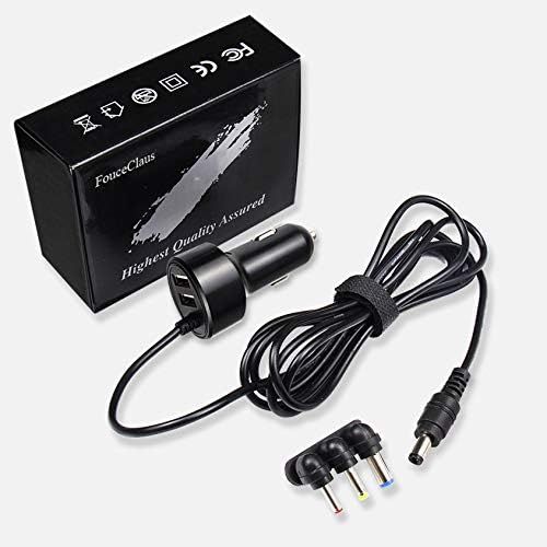  [아마존베스트]FouceClaus Car Charger for RCA, Philips, DBPOWER, Sylvania, UEME, APEMAN Portable DVD Player, 12V Car Cigarette Plug Portable DVD Player Power Cord with Dual USB Ports (6.6Ft Cable