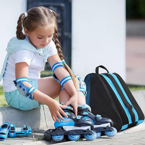  FOUUA Roller Skate Bag - Unisex Ice Skate Bag with Adjustable Shoulder Strap - Breathable Oxford Cloth Skating Shoes Storage Bag Without Unpleasant Smell Roller Skate Accessories