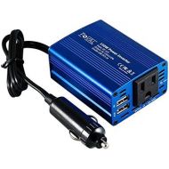 Foval 150W Power Inverter DC 12V to 110V AC Converter with 3.1A Dual USB Car Charger