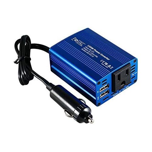  Foval 150W Power Inverter DC 12V to 110V AC Converter with 3.1A Dual USB Car Charger