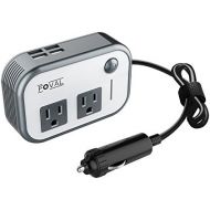 Foval 200W Car Power Inverter DC 12V to 110V AC Converter with 4 USB Ports Charger