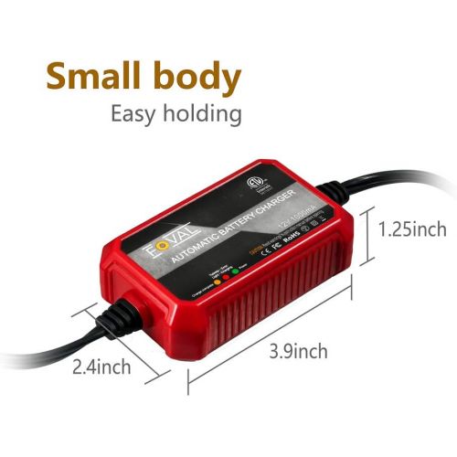  [2-pack]Foval Automatic Trickle Battery Charger 12V 1000mA Smart Battery Charger