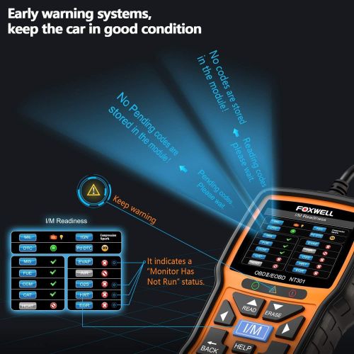  FOXWELL NT301 OBD2 Scanner Professional Mechanic OBDII Diagnostic Code Reader Tool for Check Engine Light