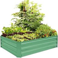 [아마존 핫딜] [아마존핫딜]FOYUEE Metal Raised Garden Bed Kit Elevated Planter Box Outdoor Patio Frame for Vegetables 4 x 3 x 1, Green