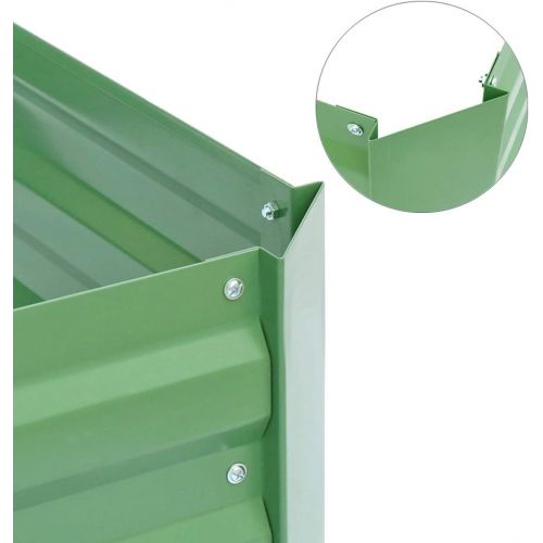  [아마존 핫딜] [아마존핫딜]FOYUEE Metal Raised Garden Bed Kit Elevated Planter Box Outdoor Patio Frame for Vegetables 4 x 3 x 1, Green