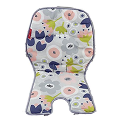  F-Price Replacement Part for Fisher-Price Highchair - GLT66 Space-Saver High-Chair Booster Seat Grey Blooming Flowers Replacement Seat Pad