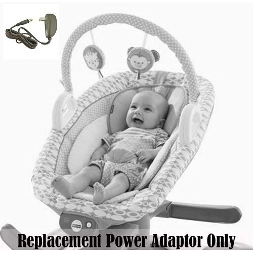  F-Price Replacement Part for Fisher-Price Deluxe Cradle n Swing Baby Soother - Fits Many Models ~ Replacement Power Cord Adapter Beige