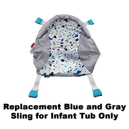 F-Price Replacement Parts for Fisher-Price 4-in-1 Sling n Seat Baby Bathtub - GPW86 ~ Replacement Blue and Gray Sling for Infant Tub Blue, Gray