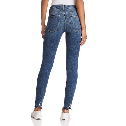  FRAME Le Skinny De Jeanne Released Hem Slit Jeans in Roberts