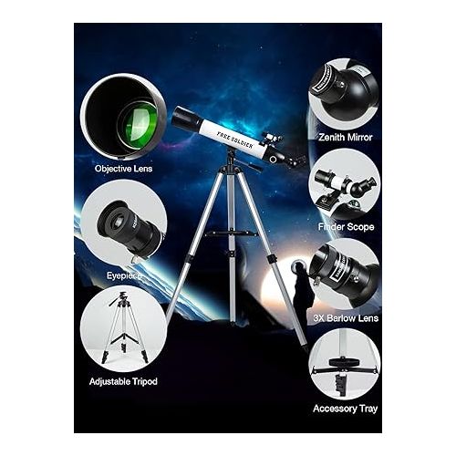  Telescopes for Adults High Powered, 700x90mm AZ Astronomical Professional Refractor Telescope for Beginners Astronomy with Advanced Eyepieces, Cool Astronomy for Christmas, White