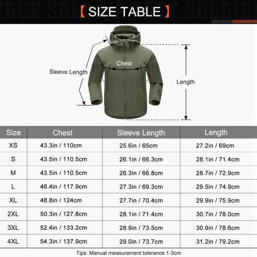  [아마존 핫딜]  [아마존핫딜]FREE SOLDIER Tactical Jacket Soft Shell Fleece Lined Water Repellent Coat Windproof Outwear Camouflage Jacket