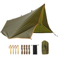 FREE SOLDIER Waterproof Portable Tarp Multifunctional Outdoor Camping Traveling Awning Backpacking Tarp Shelter Rain Tarp