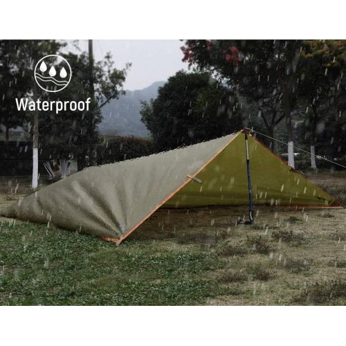  FREE SOLDIER Waterproof Portable Tarp Multifunctional Outdoor Camping Traveling Awning Backpacking Tarp Shelter Rain Tarp