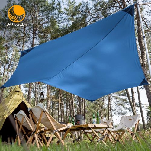  FREE SOLDIER Waterproof Portable Tarp Multifunctional Outdoor Camping Traveling Awning Backpacking Tarp Shelter Rain Tarp