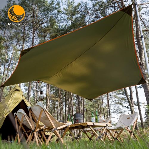  FREE SOLDIER Waterproof Portable Tarp Multifunctional Outdoor Camping Traveling Awning Backpacking Tarp Shelter Rain Tarp