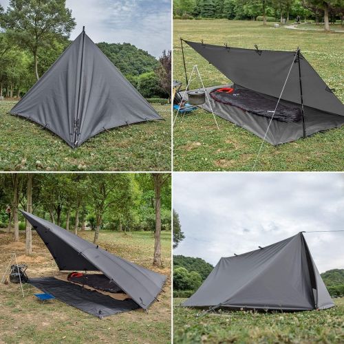  FREE SOLDIER Waterproof Portable Tarp Multifunctional Outdoor Camping Traveling Awning Backpacking Tarp Shelter Rain Tarp