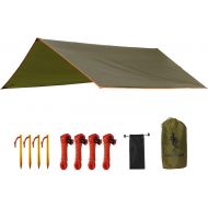 FREE SOLDIER Waterproof Portable Tarp Multifunctional Outdoor Camping Traveling Awning Backpacking Tarp Shelter Rain Tarp