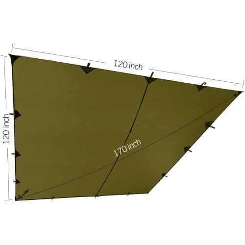  FREE SOLDIER Waterproof Portable Tarp Multifunctional Outdoor Camping Traveling Awning Backpacking Tarp Shelter Rain Tarp