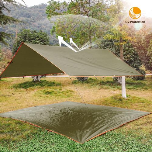  FREE SOLDIER Waterproof Portable Tarp Multifunctional Outdoor Camping Traveling Awning Backpacking Tarp Shelter Rain Tarp