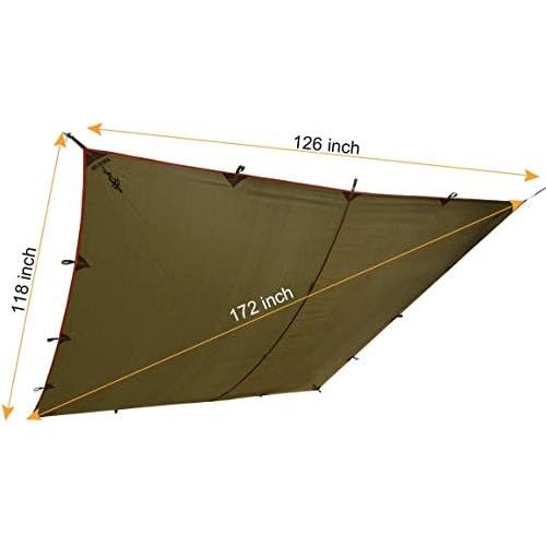  FREE SOLDIER Waterproof Portable Tarp Multifunctional Outdoor Camping Traveling Awning Backpacking Tarp Shelter Rain Tarp