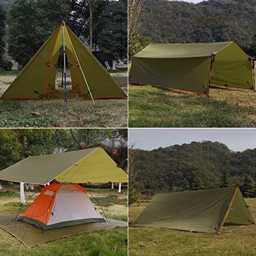  FREE SOLDIER Waterproof Portable Tarp Multifunctional Outdoor Camping Traveling Awning Backpacking Tarp Shelter Rain Tarp