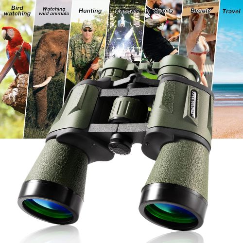  [아마존베스트]FREE SOLDIER 20x50 Binoculars for Adults with Smartphone Adapter 28mm Large Eyepiece HD Binoculars for Bird Watching Hunting Hiking Sightseeing Travel Concert Games with BAK4 Prism